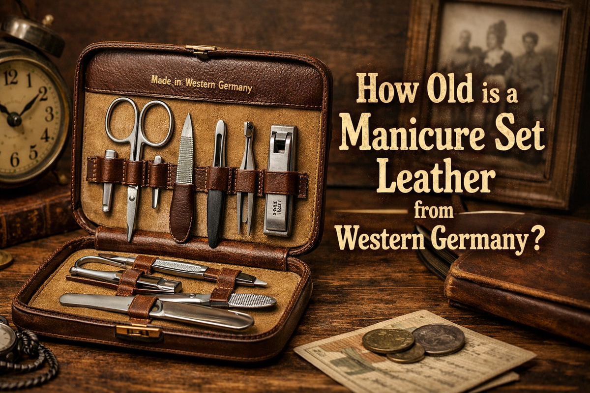 How Old Is a “Western Germany” Leather Manicure Set? - Wild West Wears