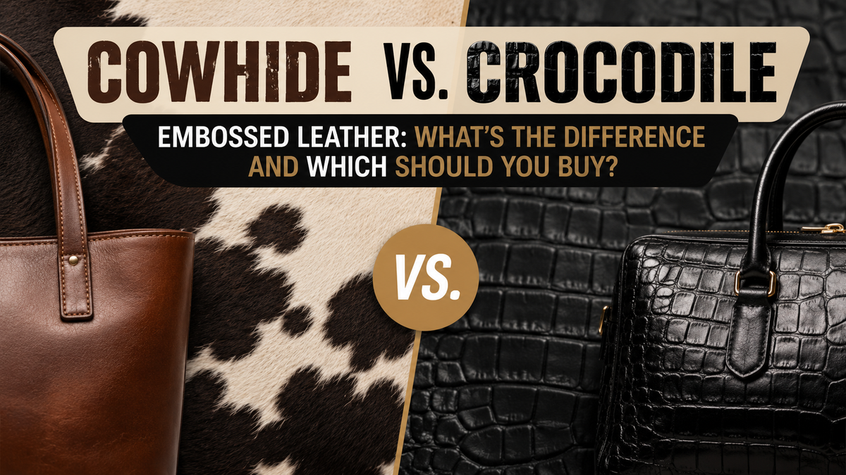 Cowhide vs. Crocodile Embossed Leather: What's the Difference and Which Should You Buy? - Wild West Wears