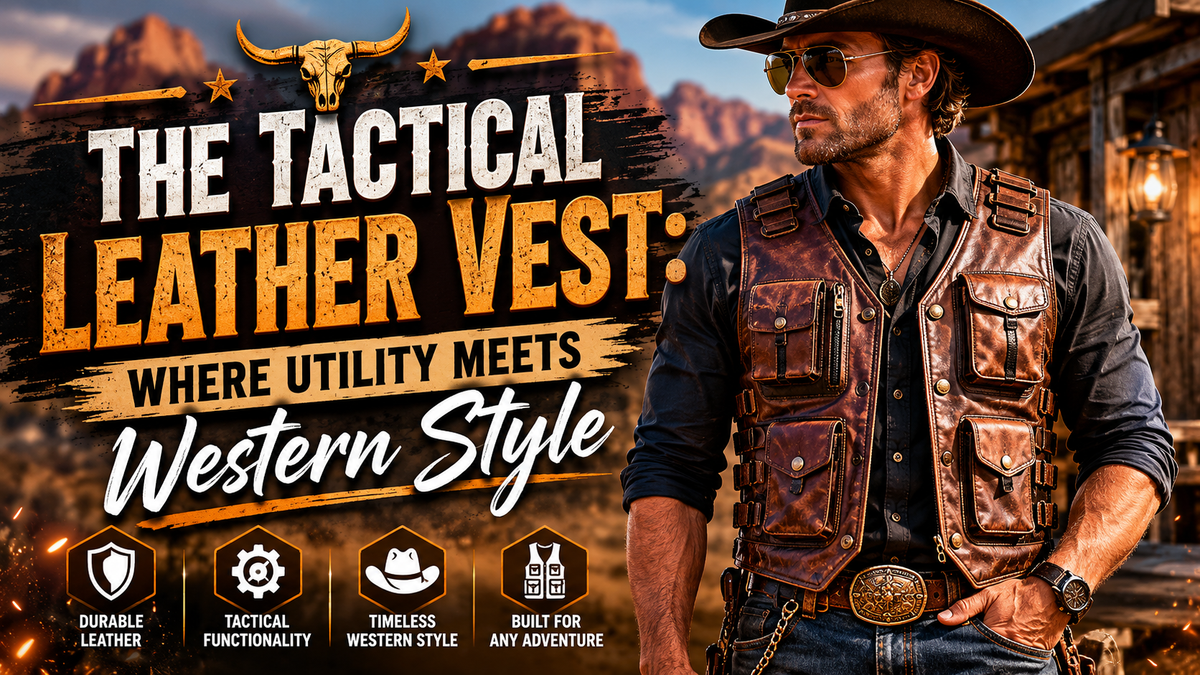 The Tactical Leather Vest: Where Utility Meets Western Style - Wild West Wears