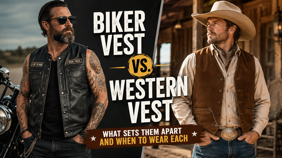 Biker Vest vs. Western Vest: What Sets Them Apart and When to Wear Each - Wild West Wears