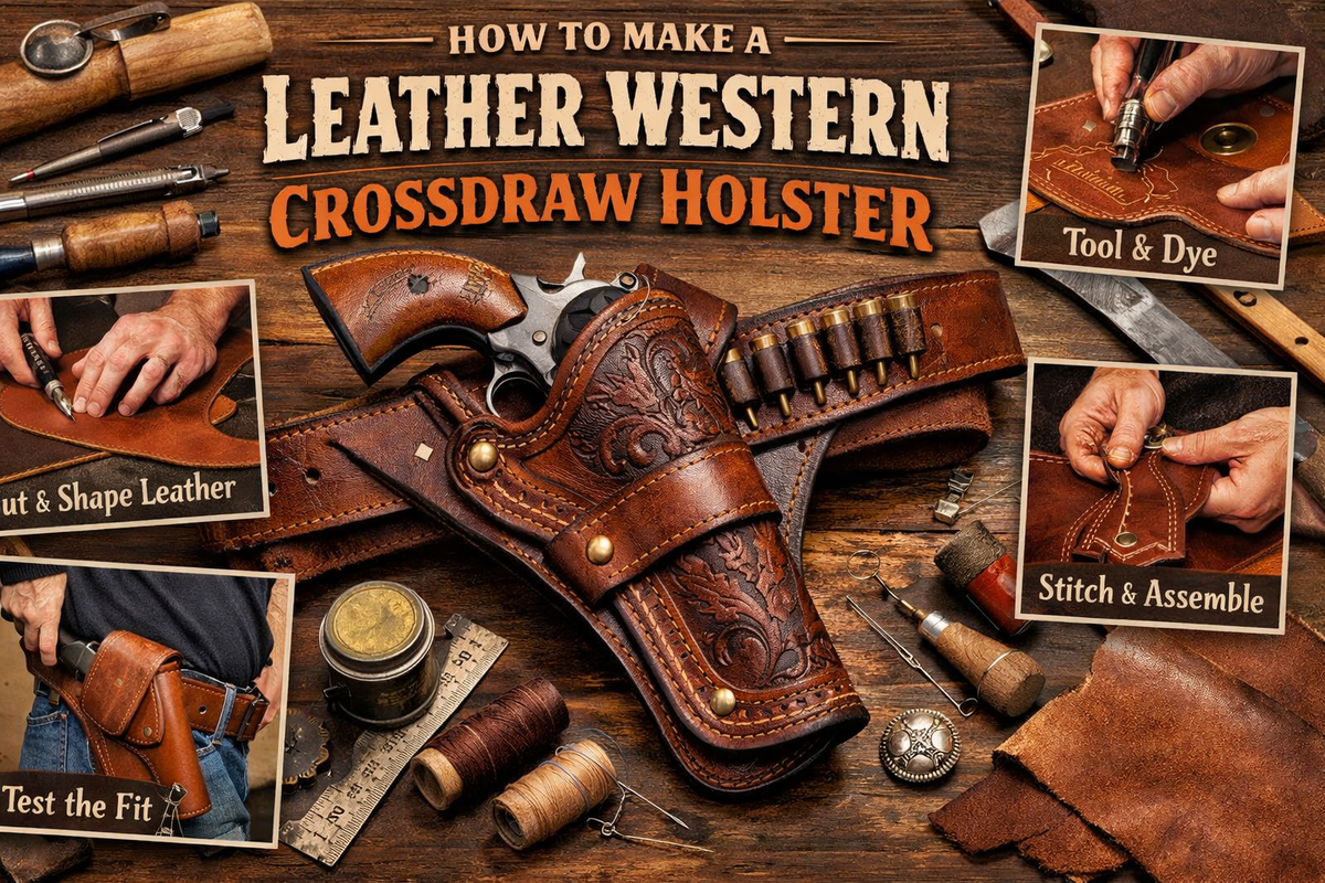 How to Make a Leather Western Crossdraw Holster - Wild West Wears