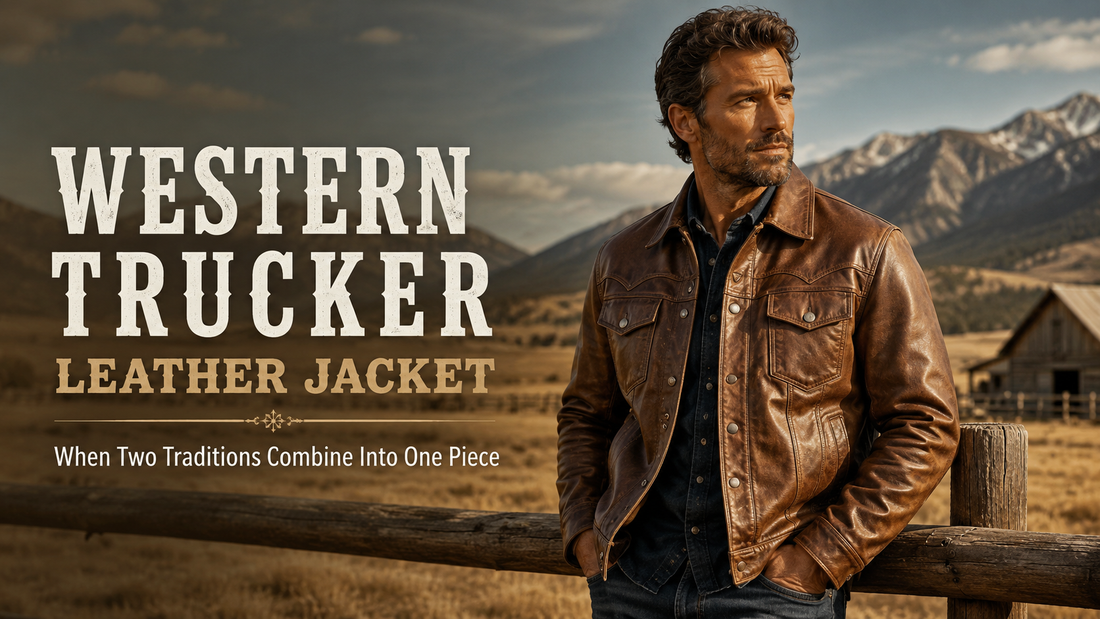 Western Trucker Leather Jacket: When Two Traditions Combine Into One Piece - Wild West Wears