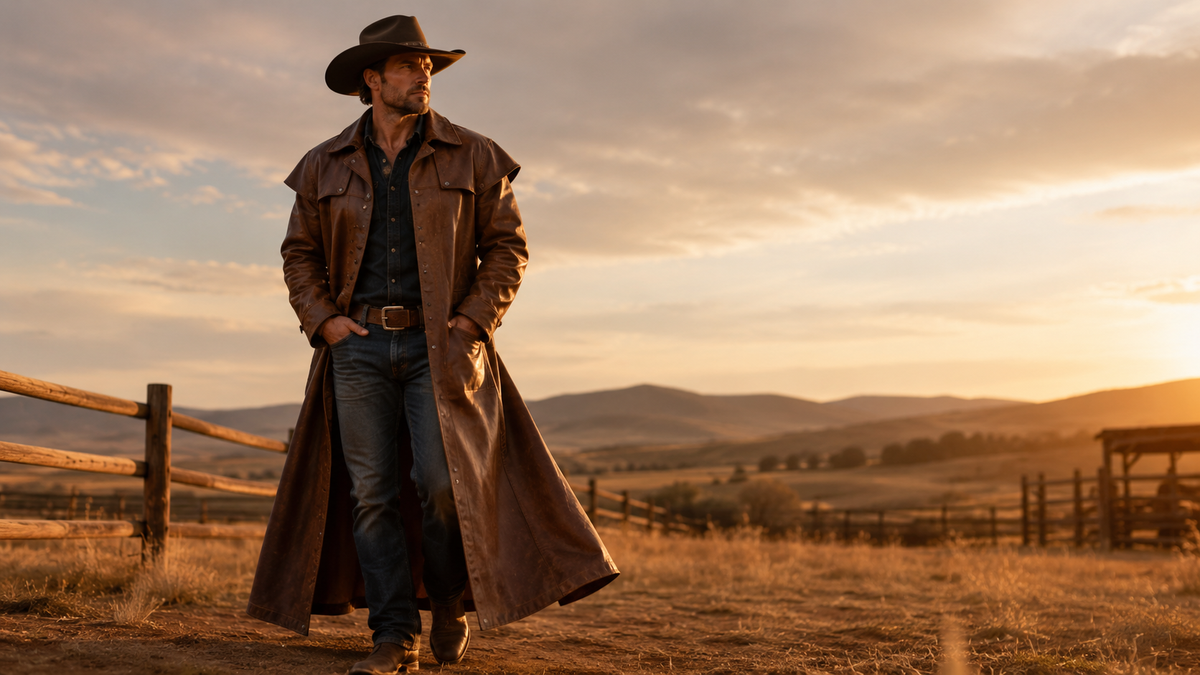 The Western Leather Long Coat: Why Length Matters in Ranch-Inspired Style - Wild West Wears