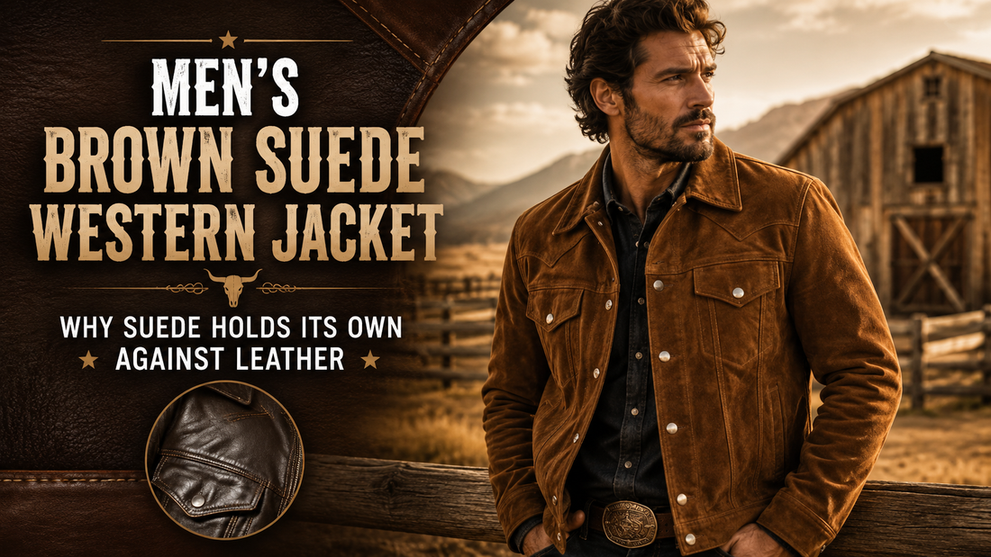 Men's Brown Suede Western Jacket: Why Suede Holds Its Own Against Leather - Wild West Wears