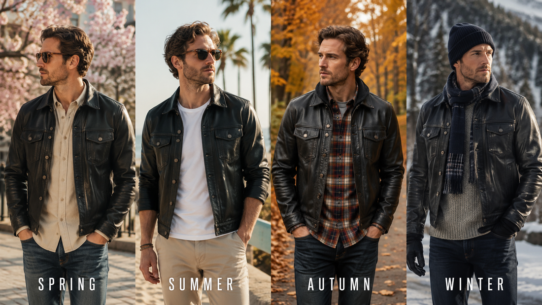 The Leather Trucker as a Layering Piece: How to Wear It in Every Season - Wild West Wears