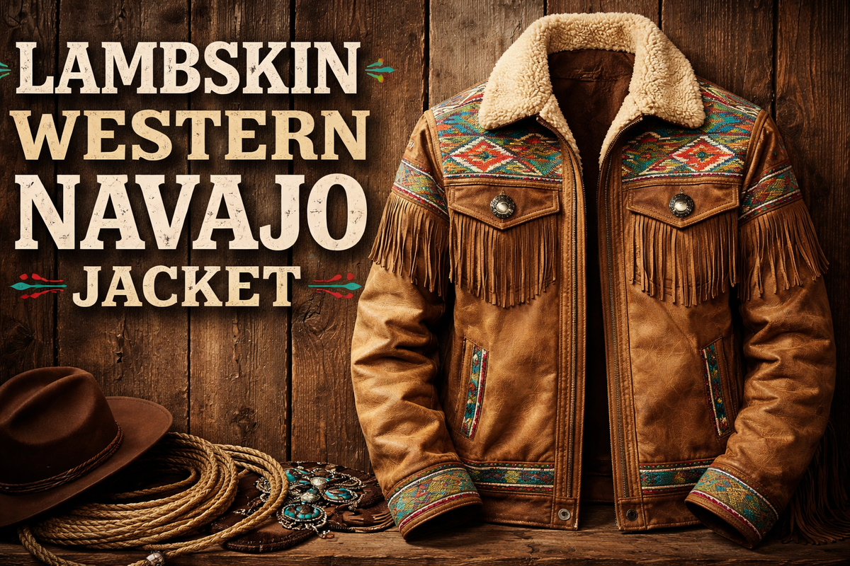 Lambskin Western Navajo Jacket - Wild West Wears