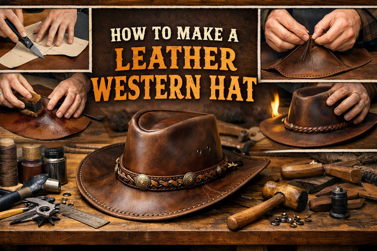 How to Make a Leather Western Hat - Wild West Wears