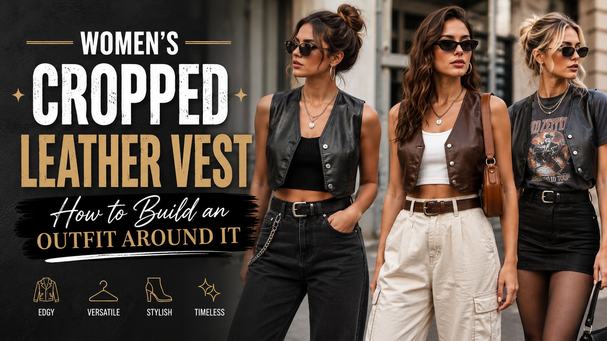 Women's Cropped Leather Vest: How to Build an Outfit Around It - Wild West Wears