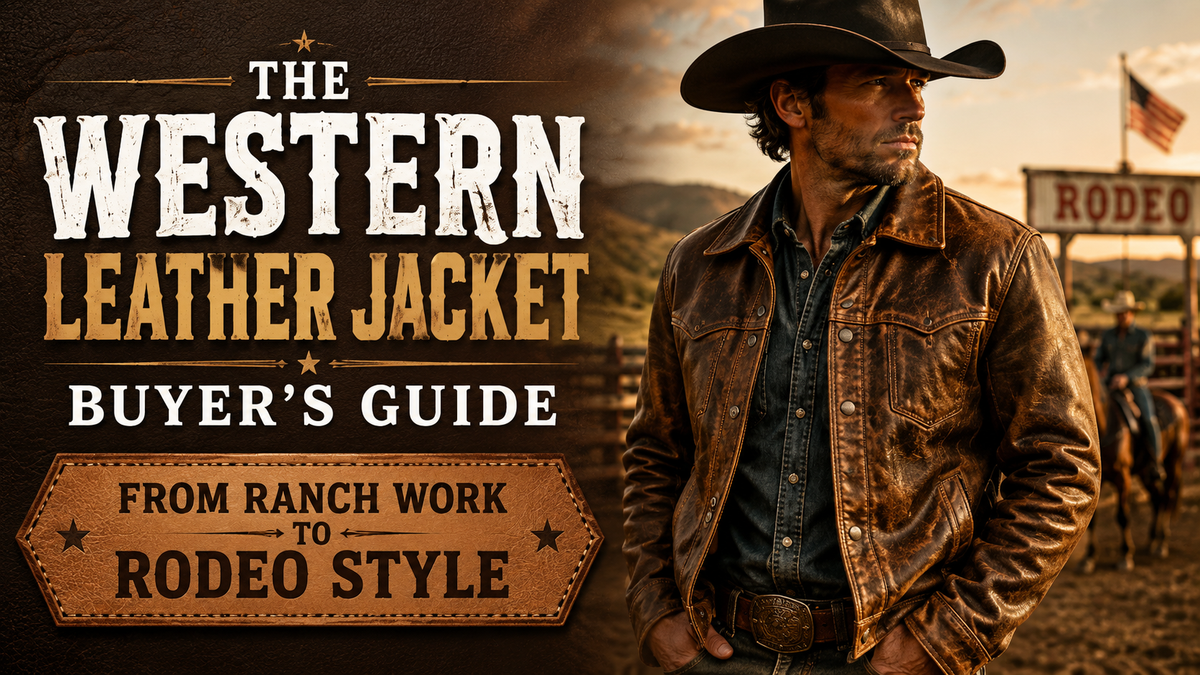 The Western Leather Jacket Buyer's Guide: From Ranch Work to Rodeo Style - Wild West Wears