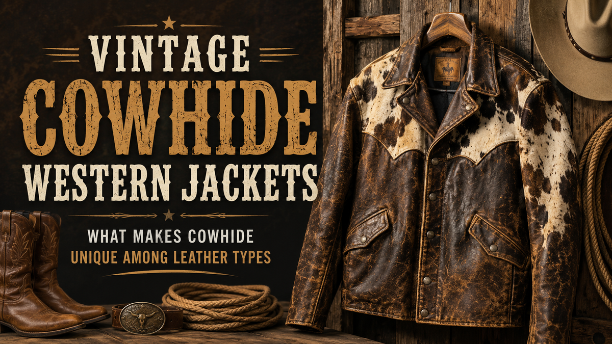 Vintage Cowhide Western Jackets: What Makes Cowhide Unique Among Leather Types - Wild West Wears