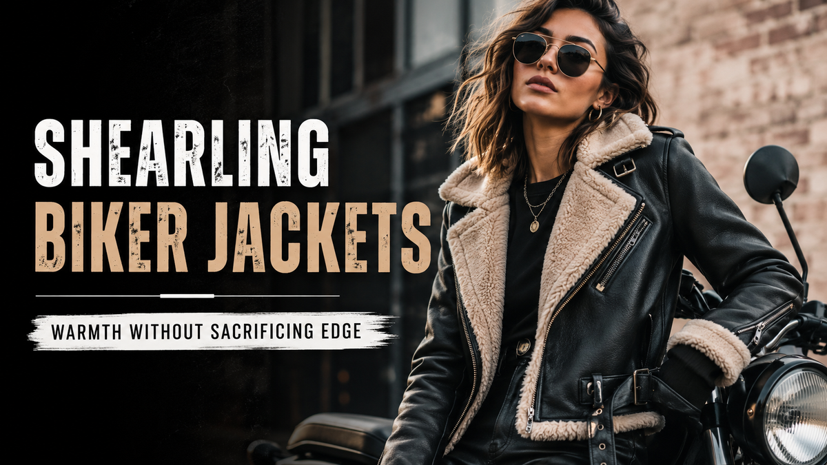 Shearling Biker Jackets: Warmth Without Sacrificing Edge - Wild West Wears
