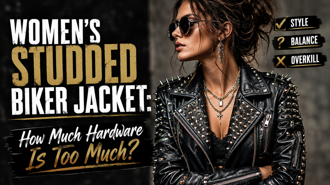 Women's Studded Biker Jacket: How Much Hardware Is Too Much? - Wild West Wears