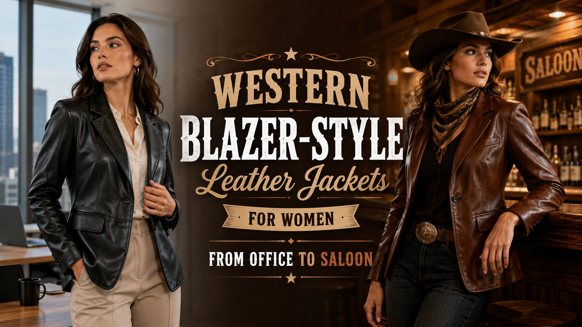 Western Blazer-Style Leather Jackets for Women: From Office to Saloon - Wild West Wears