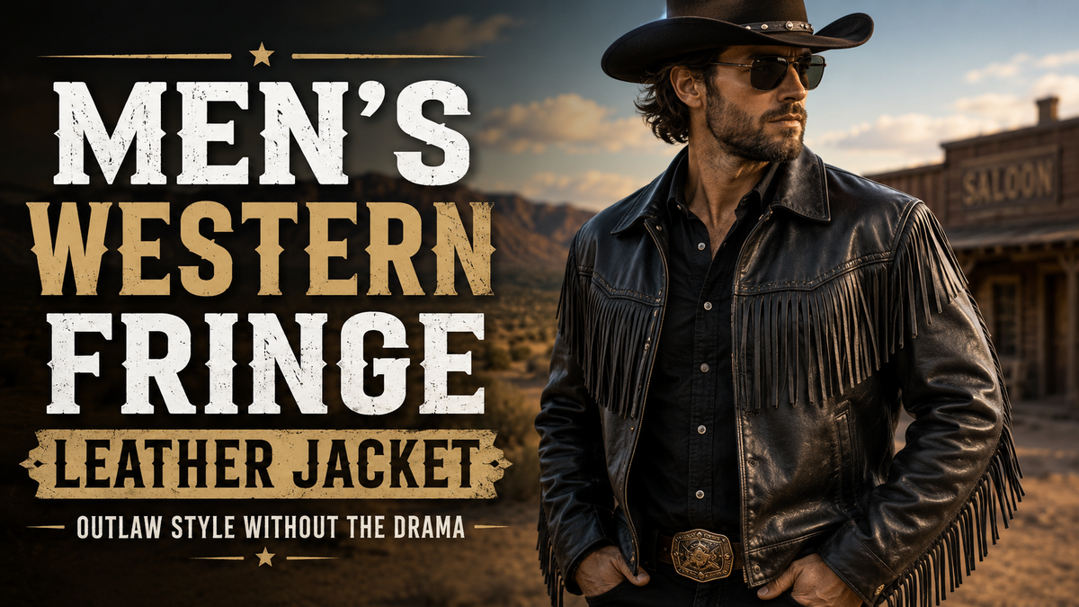 Men's Western Fringe Leather Jacket: Outlaw Style Without the Drama - Wild West Wears