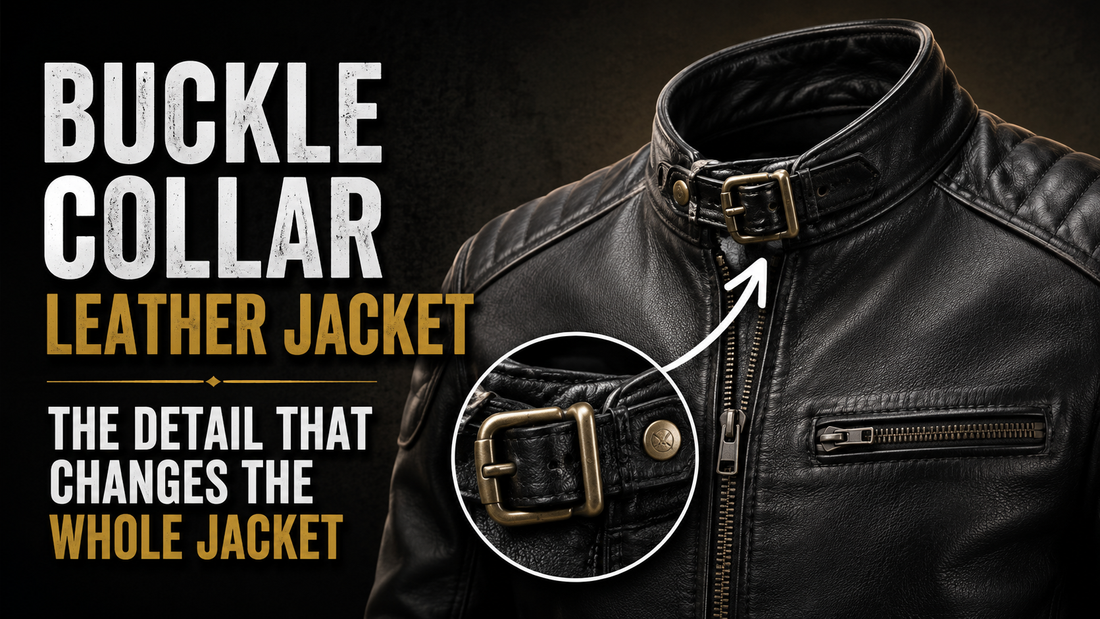 Buckle Collar Leather Jacket: The Detail That Changes the Whole Jacket - Wild West Wears
