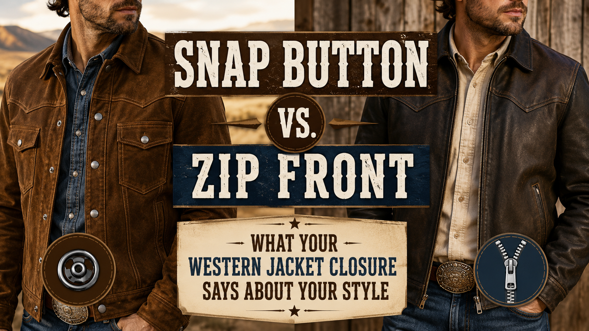 Snap Button vs. Zip Front: What Your Western Jacket Closure Says About Your Style - Wild West Wears
