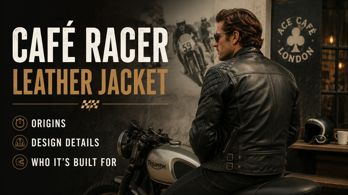 Café Racer Leather Jacket: Origins, Design Details, and Who It's Built For - Wild West Wears