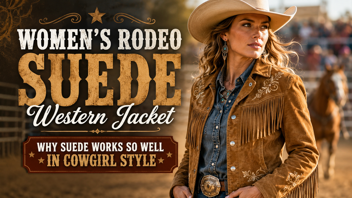 Women's Rodeo Suede Western Jacket: Why Suede Works So Well in Cowgirl Style - Wild West Wears