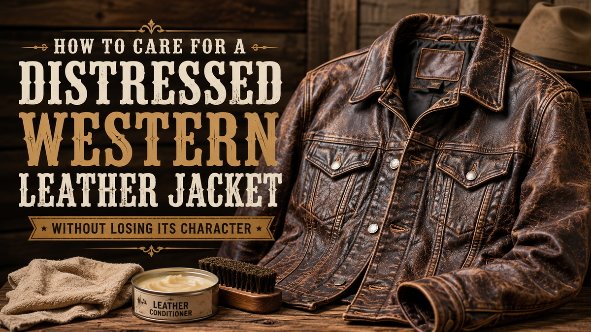 How to Care for a Distressed Western Leather Jacket Without Losing Its Character - Wild West Wears