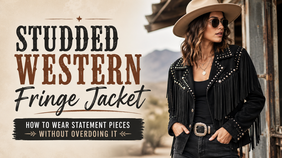Studded Western Fringe Jacket: How to Wear Statement Pieces Without Overdoing It - Wild West Wears