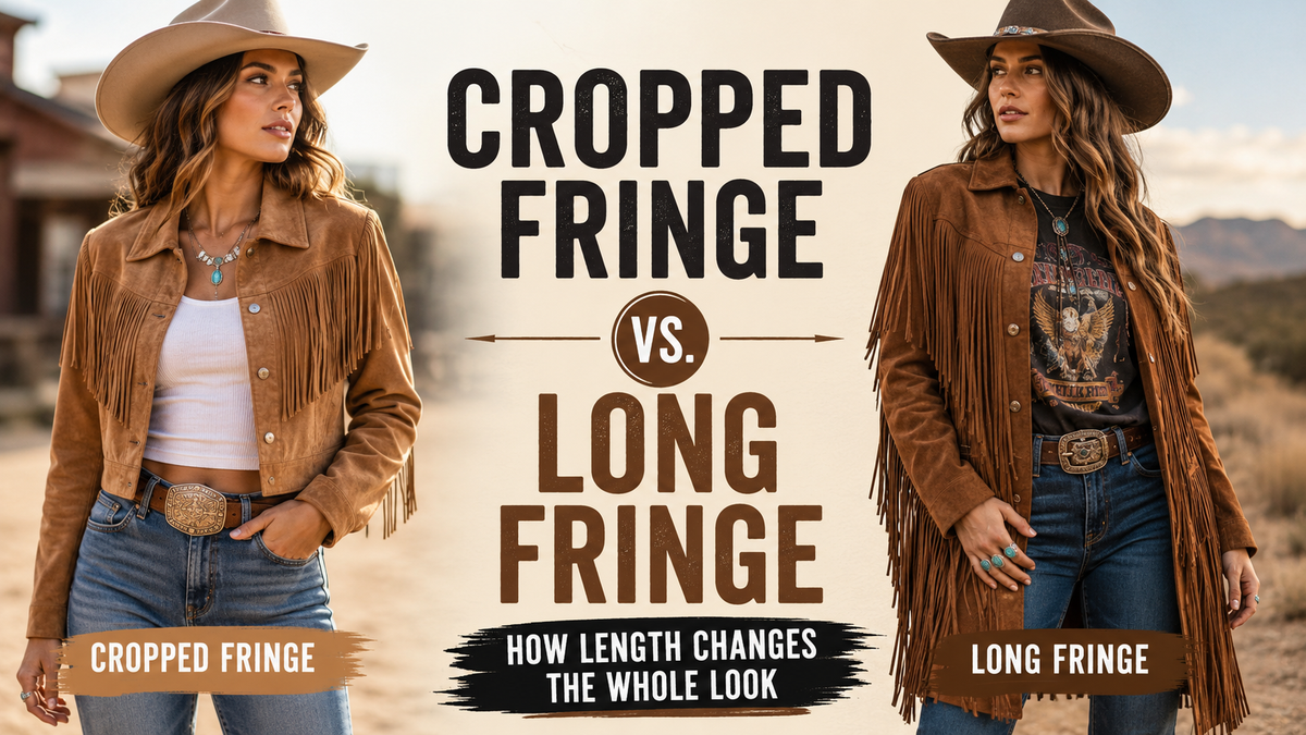 Cropped Fringe vs. Long Fringe Western Jackets: How Length Changes the Whole Look - Wild West Wears