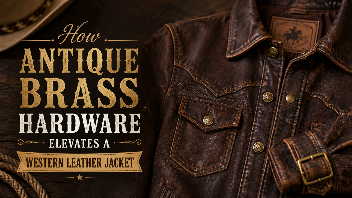 How Antique Brass Hardware Elevates a Western Leather Jacket - Wild West Wears