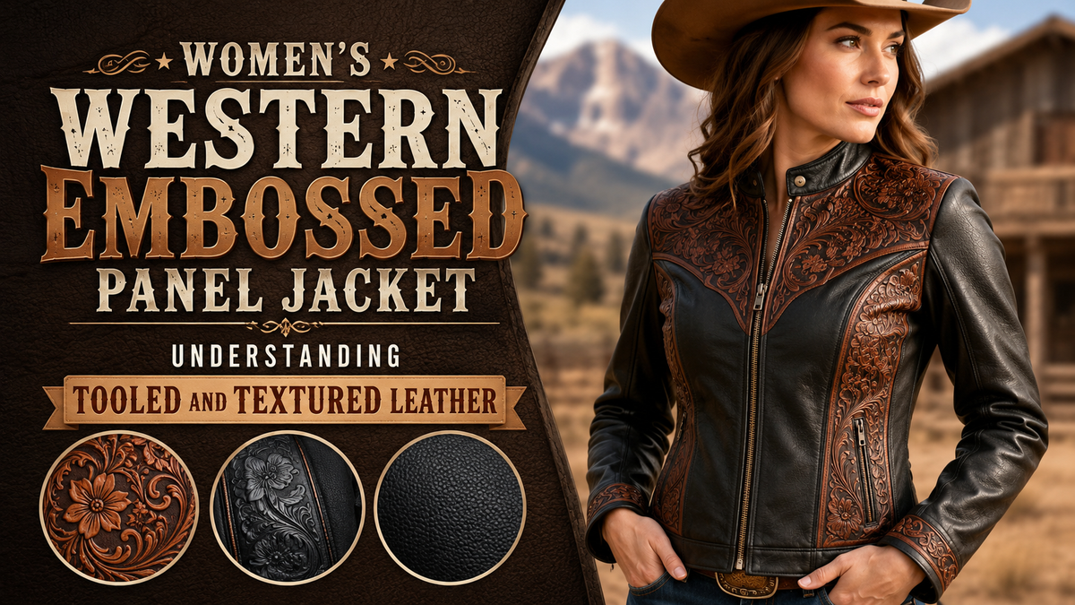 Women's Western Embossed Panel Jacket: Understanding Tooled and Textured Leather - Wild West Wears