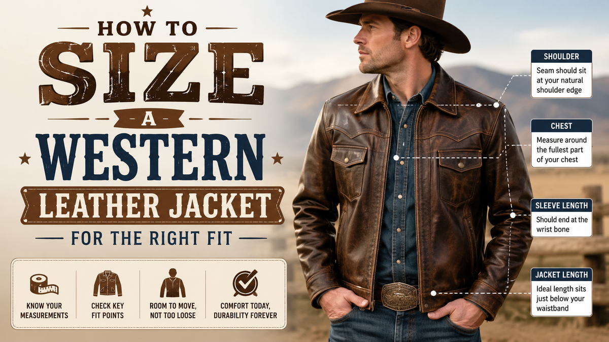 How to Size a Western Leather Jacket for the Right Fit - Wild West Wears