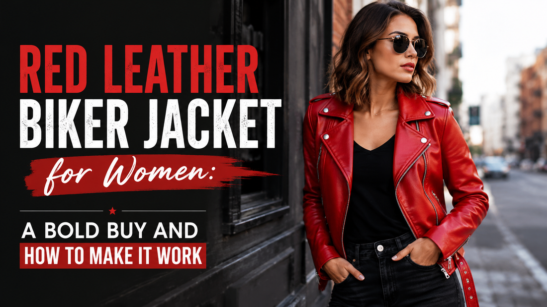 Red Leather Biker Jacket for Women: A Bold Buy and How to Make It Work - Wild West Wears