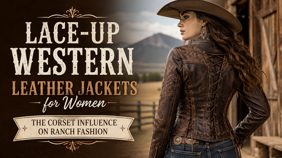 Lace-Up Western Leather Jackets for Women: The Corset Influence on Ranch Fashion - Wild West Wears