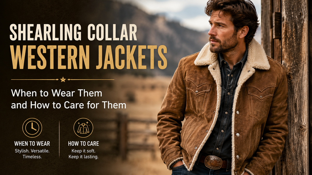 Shearling Collar Western Jackets: When to Wear Them and How to Care for Them - Wild West Wears