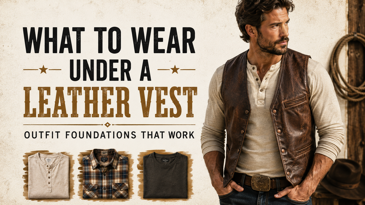 What to Wear Under a Leather Vest: Outfit Foundations That Work - Wild West Wears