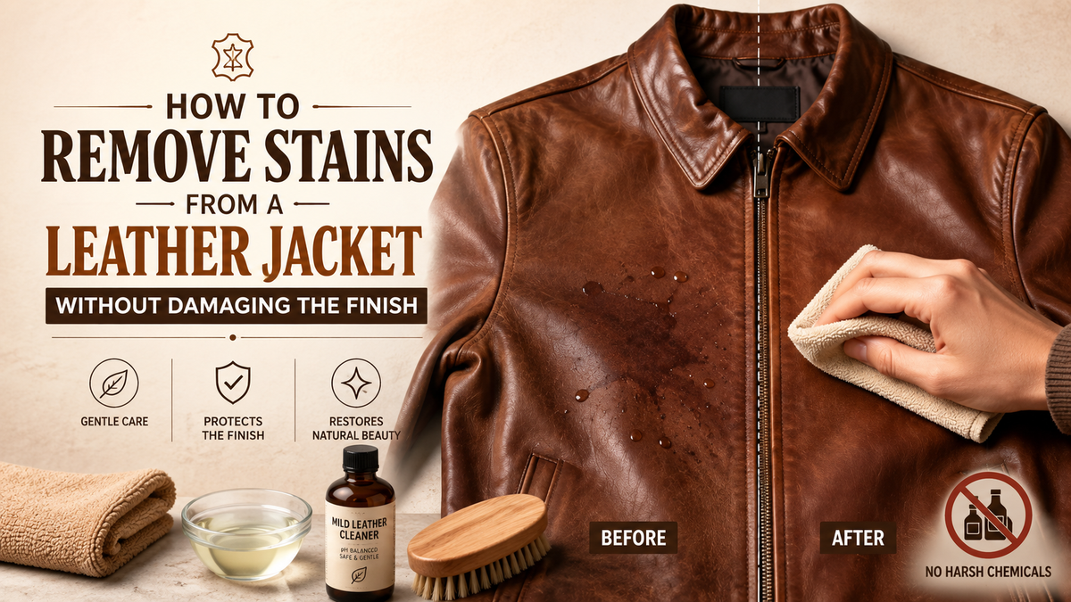 How to Remove Stains from a Leather Jacket Without Damaging the Finish - Wild West Wears