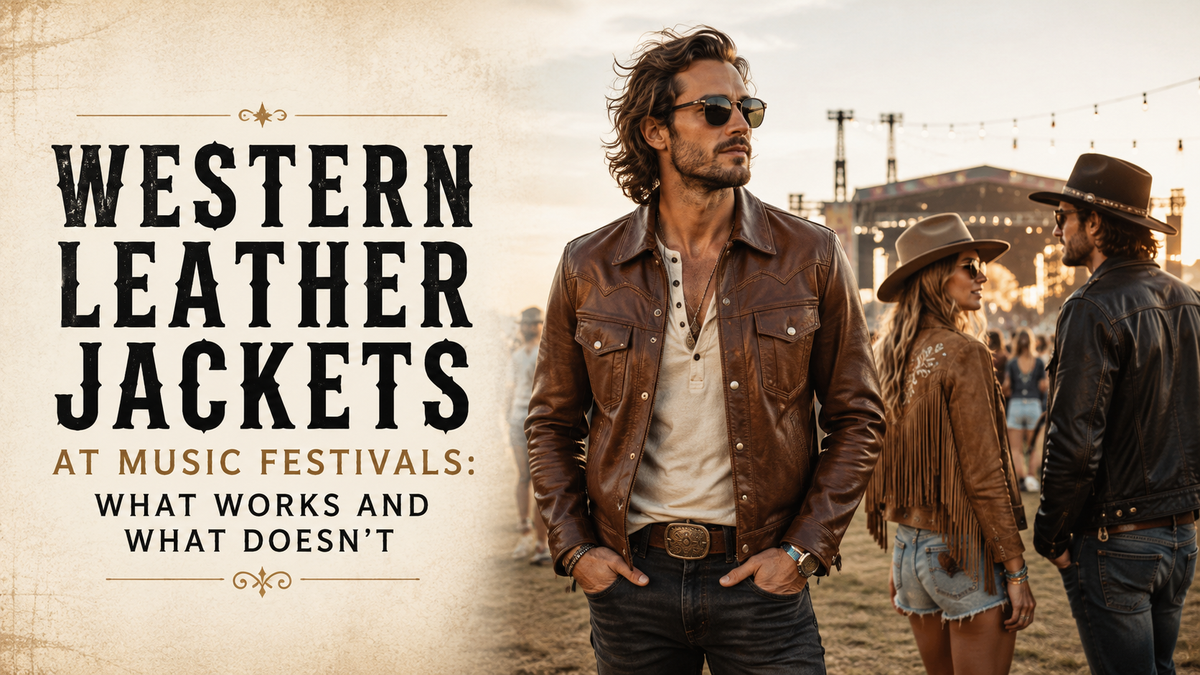 Western Leather Jackets at Music Festivals: What Works and What Doesn't - Wild West Wears