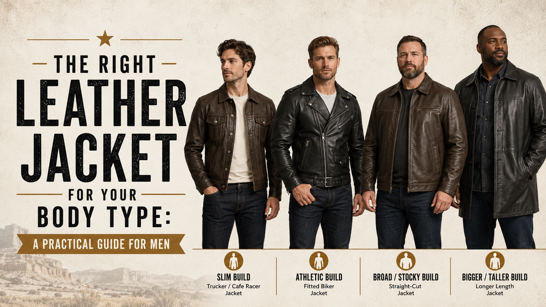 The Right Leather Jacket for Your Body Type: A Practical Guide for Men - Wild West Wears