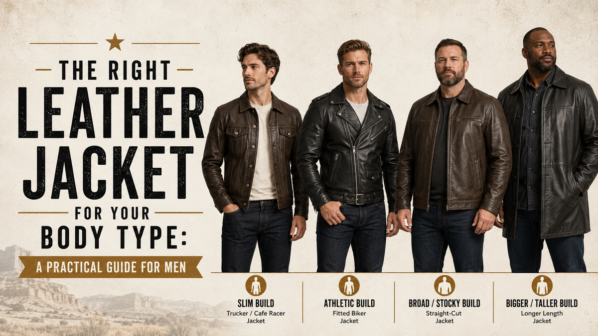 The Right Leather Jacket for Your Body Type: A Practical Guide for Men - Wild West Wears