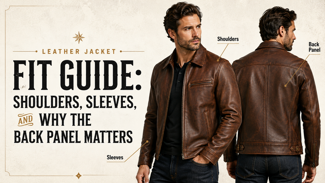Leather Jacket Fit Guide: Shoulders, Sleeves, and Why the Back Panel Matters - Wild West Wears
