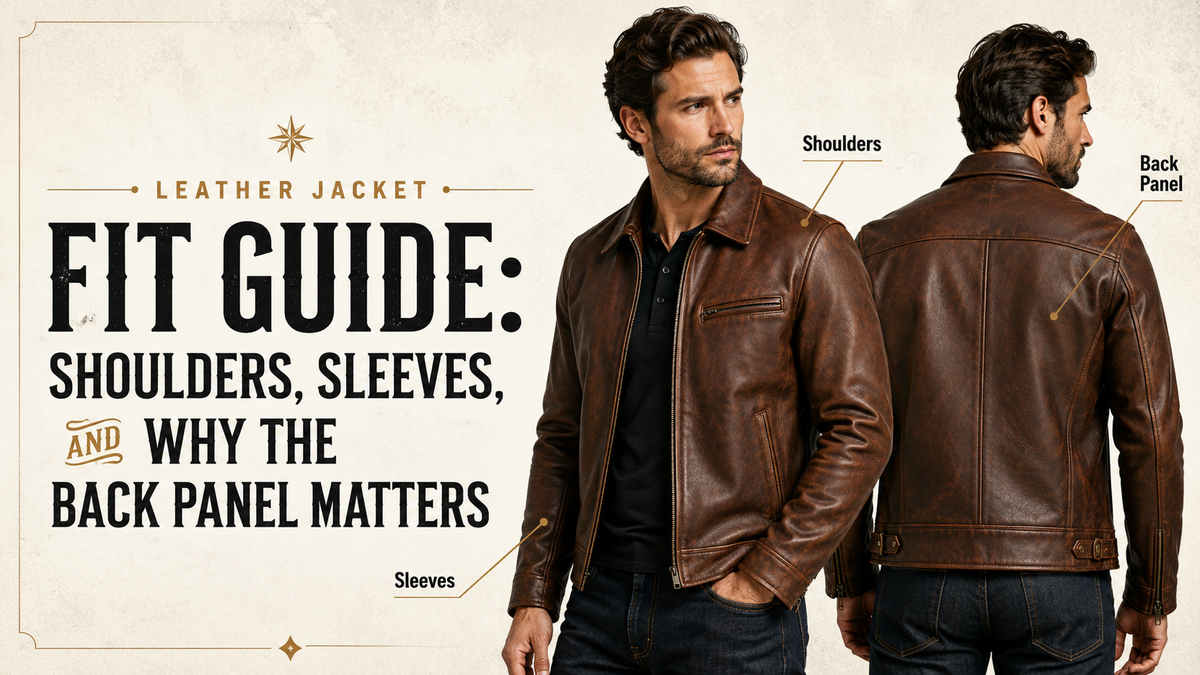 Leather Jacket Fit Guide: Shoulders, Sleeves, and Why the Back Panel Matters - Wild West Wears