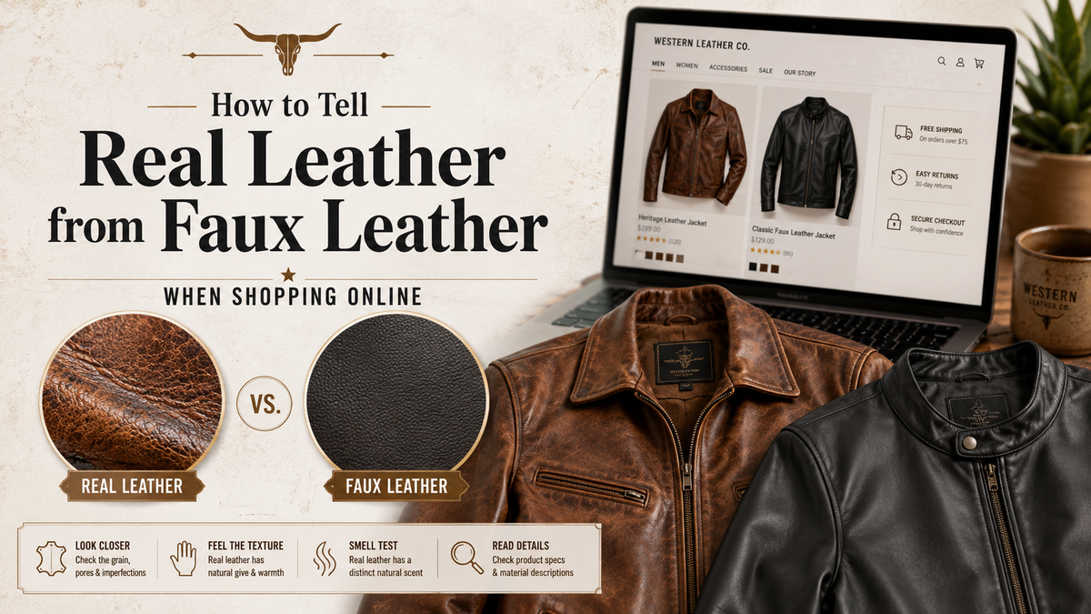 How to Tell Real Leather from Faux Leather When Shopping Online - Wild West Wears