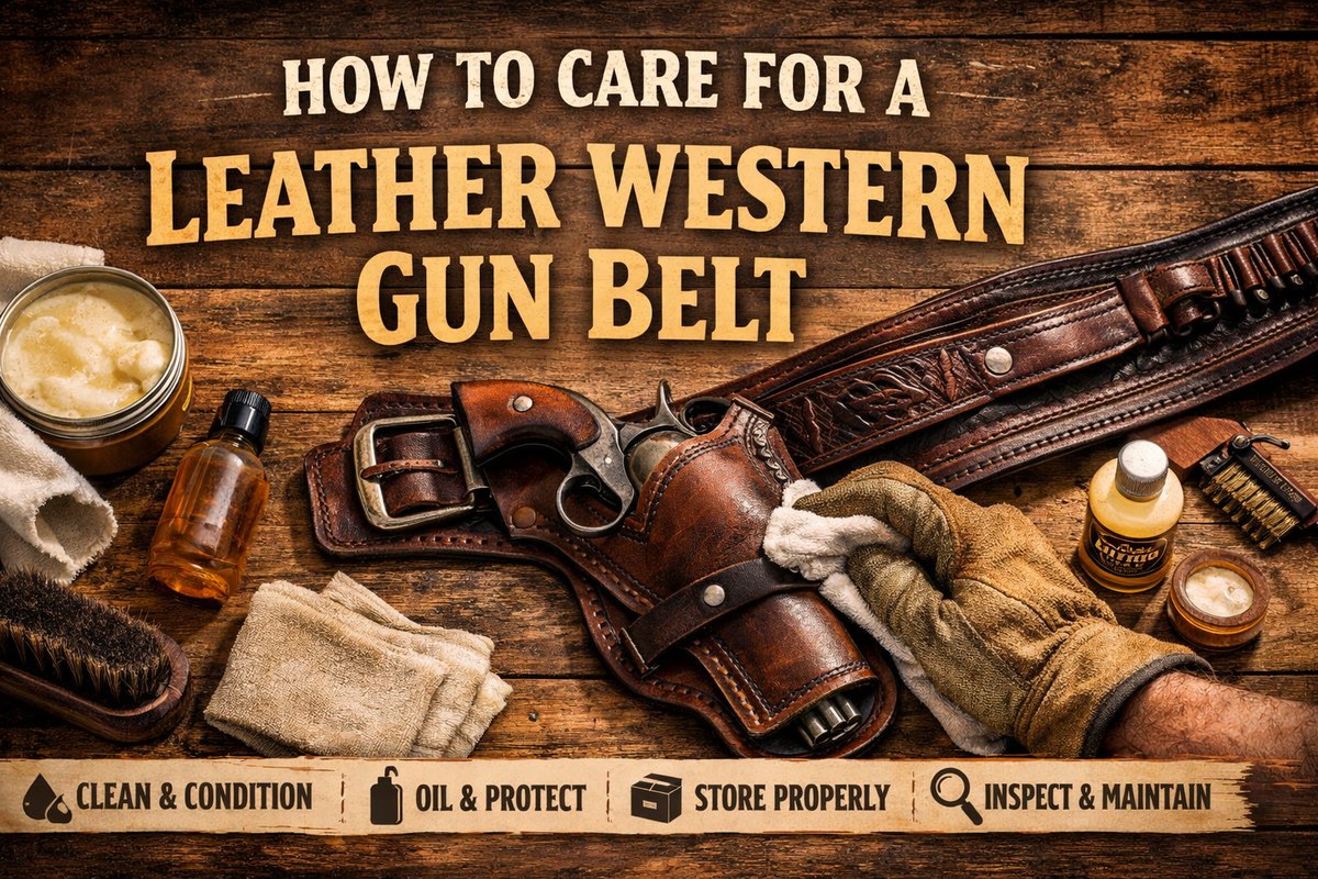How to Care for a Leather Western Gun Belt - Wild West Wears