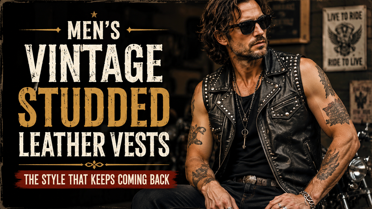Men's Vintage Studded Leather Vests: The Style That Keeps Coming Back - Wild West Wears