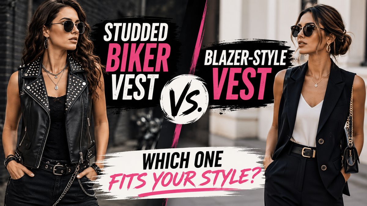 Women's Studded Biker Vest vs. Blazer-Style Vest: Which One Fits Your Style? - Wild West Wears