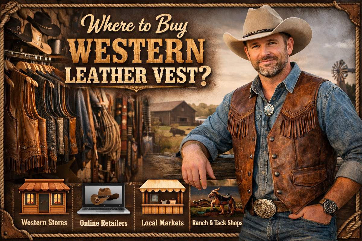 Where to Buy a Western Leather Vest - Wild West Wears