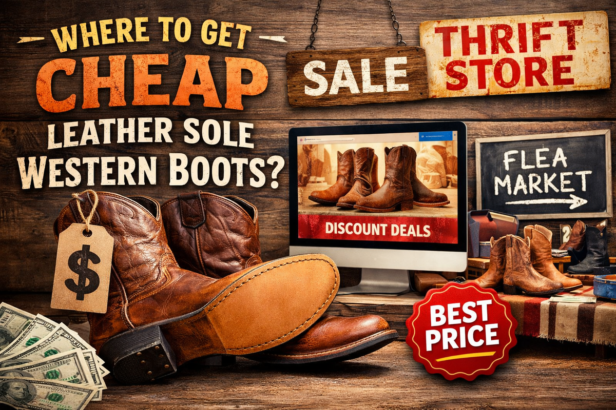 Where to Get Cheap Leather Sole Western Boots - Wild West Wears