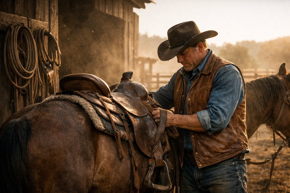 Western Leather Vests