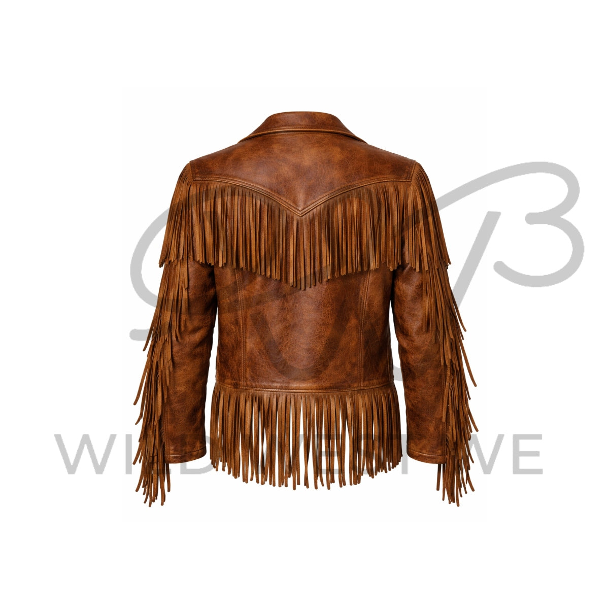 Men’s 70s Western Fringe Leather Jacket