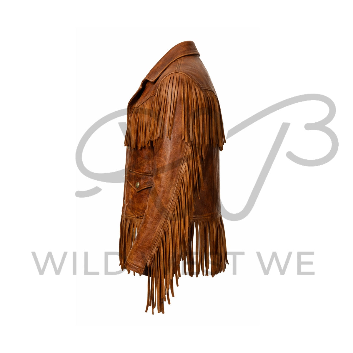 Men’s 70s Western Fringe Leather Jacket