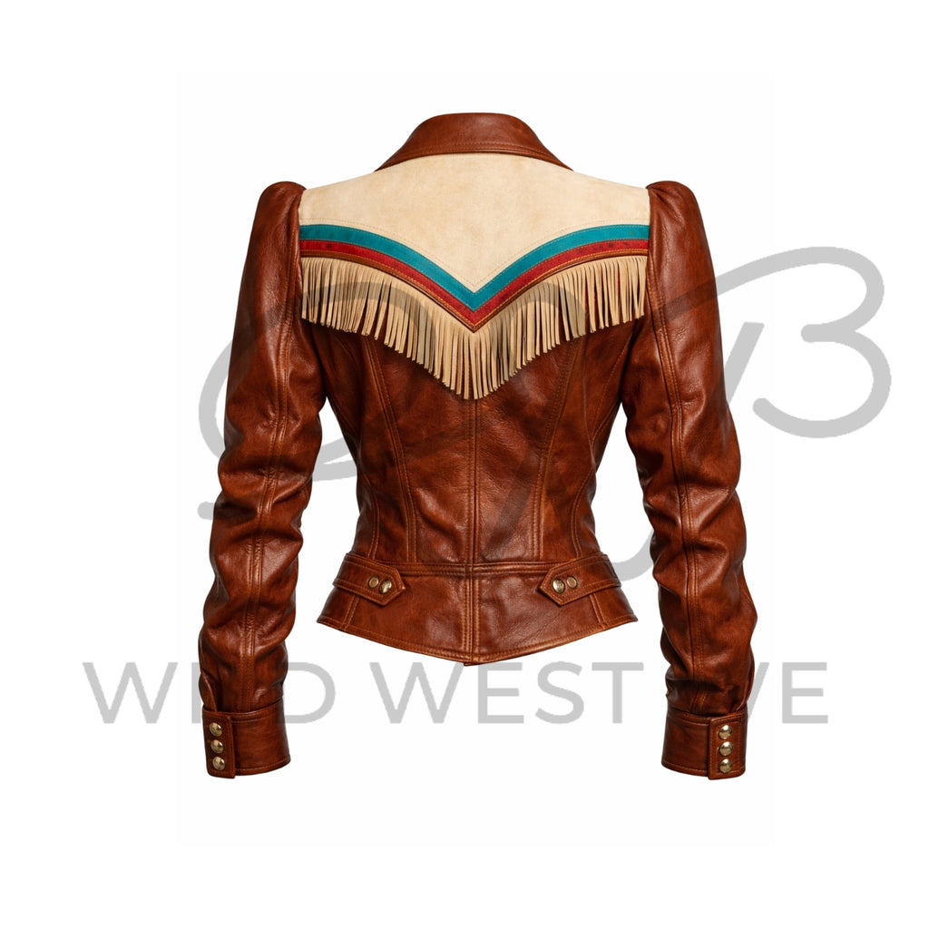 Women’s 80s Western Rodeo Leather Jacket
