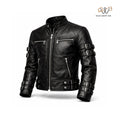 Men’s Black Multi-Buckle Leather Jacket