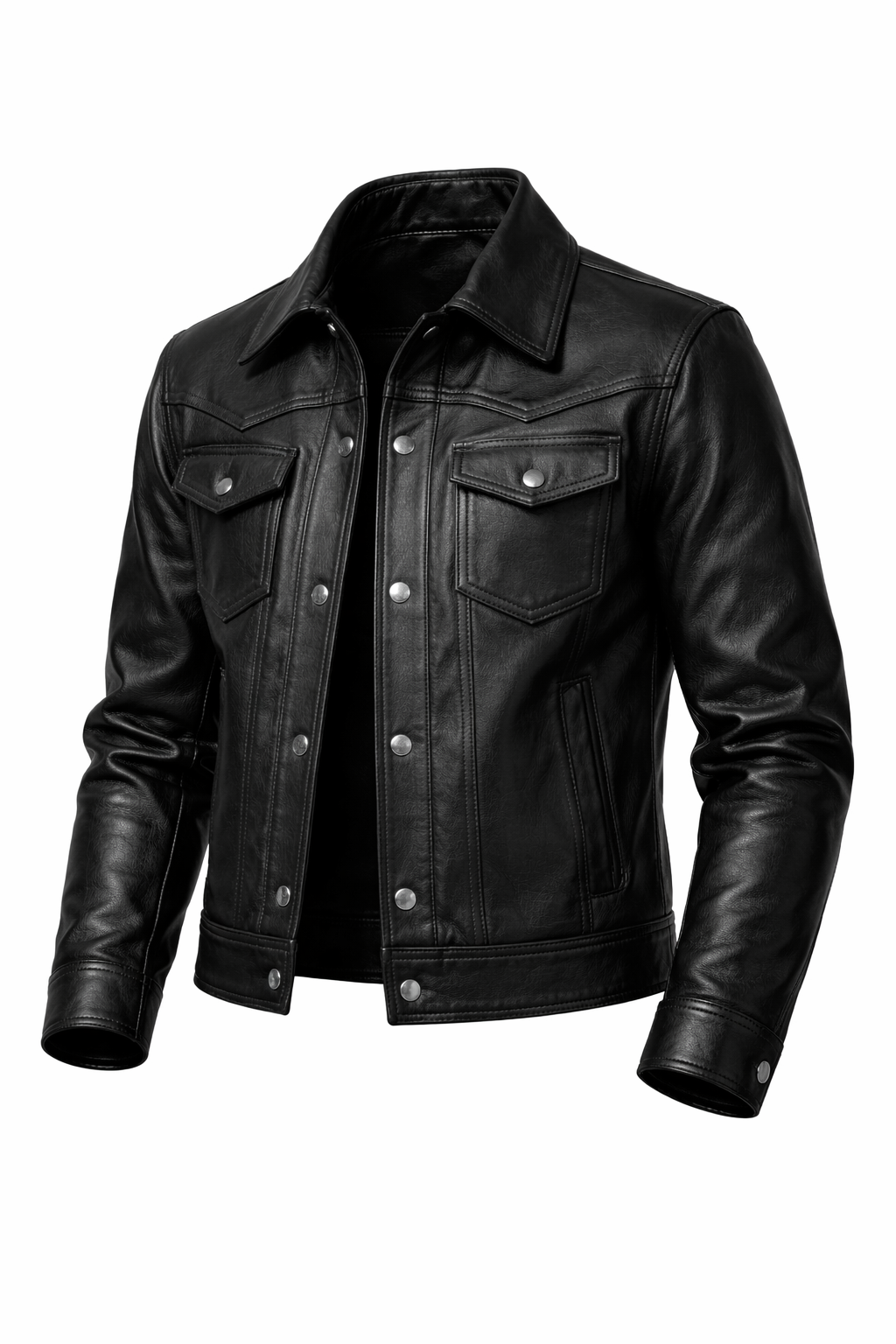 Men’s Black Western Leather Jacket 